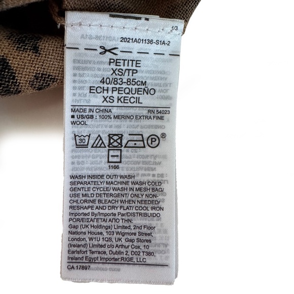 Merino Wool Banana Republic Leopard Sweater - Picture 4 of 5